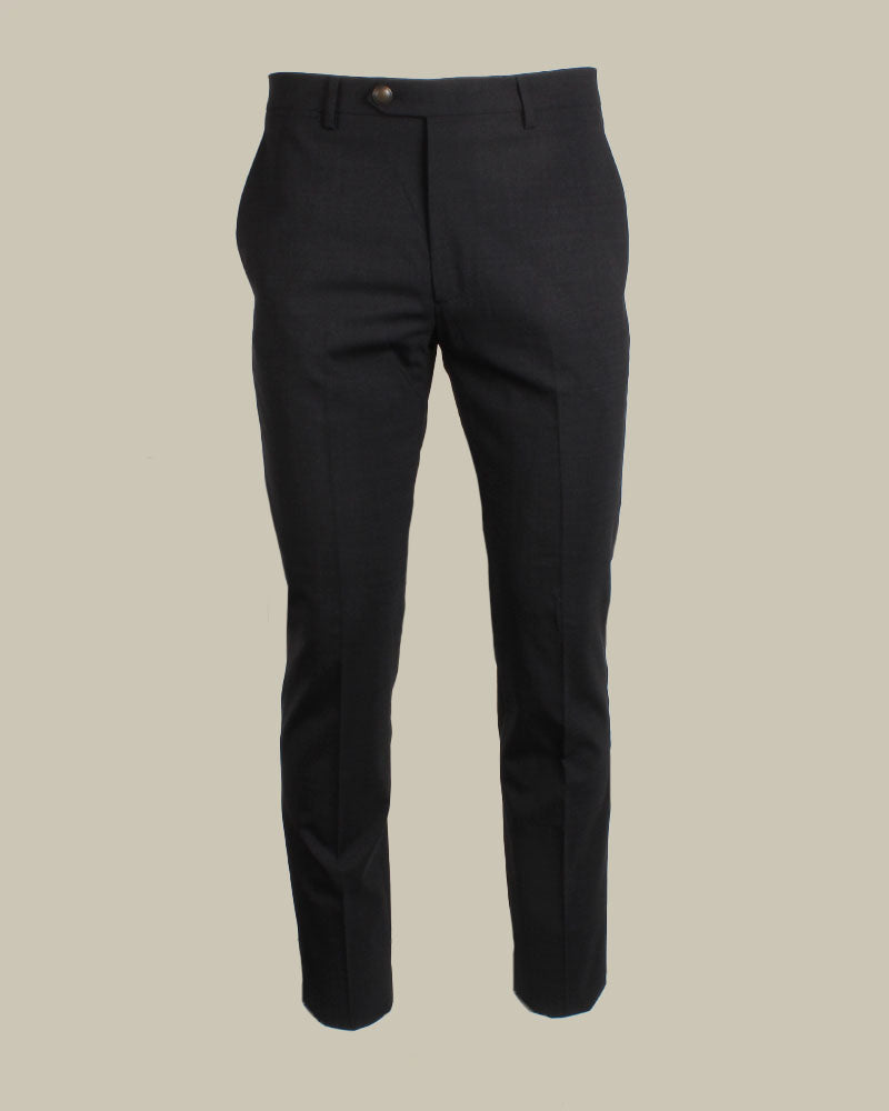 Charcoal Machine Wash Stretch Wool Trouser