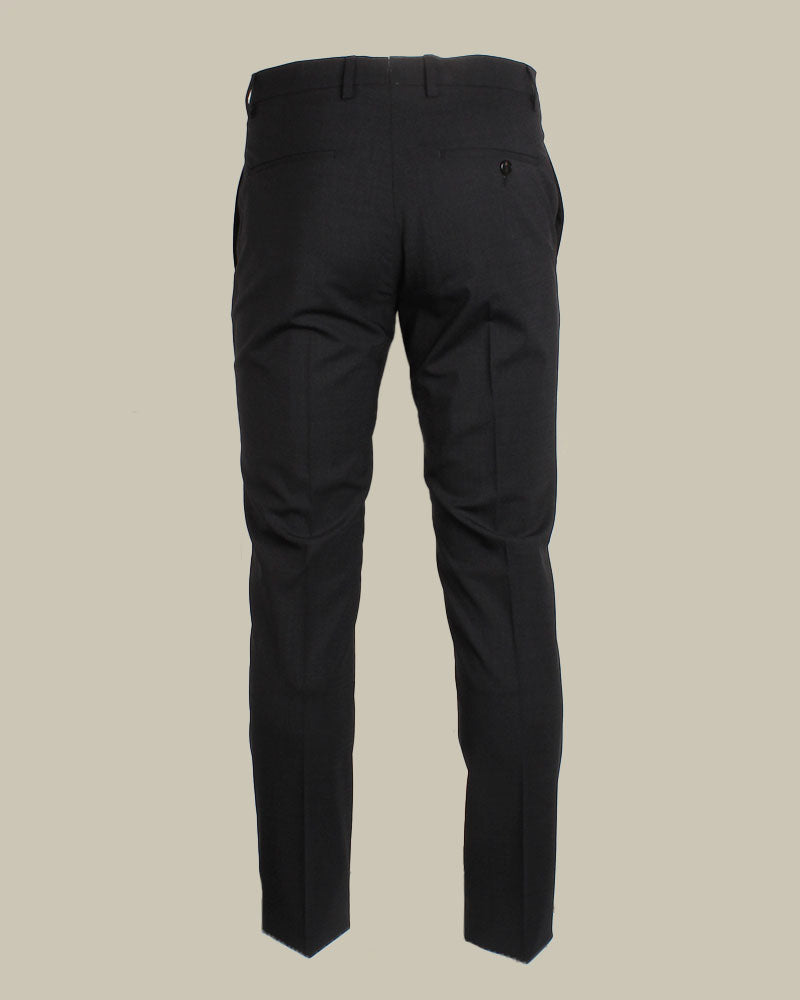 Charcoal Machine Wash Stretch Wool Trouser