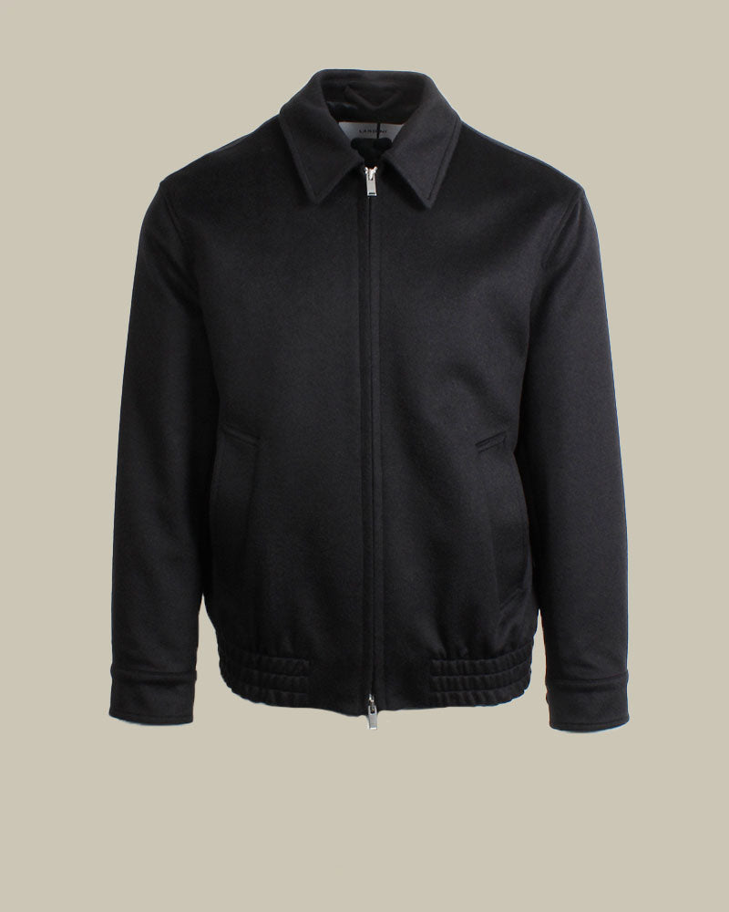 Charcoal Cashmere Shirt Jacket