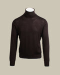 Brown Super Tasmania Merino Wool Roll Neck