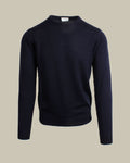 Navy Merino Wool Crew Neck