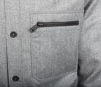 Light Grey Techmerino Lightly Padded Overshirt