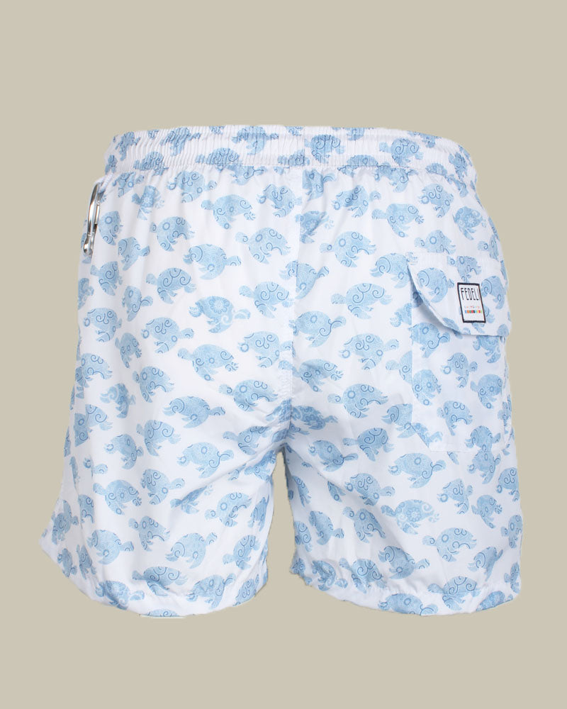 Madeira Marlin Pattern Swim Shorts