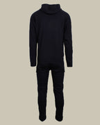 Navy Cashmere Blend Jersey Hooded Twinset