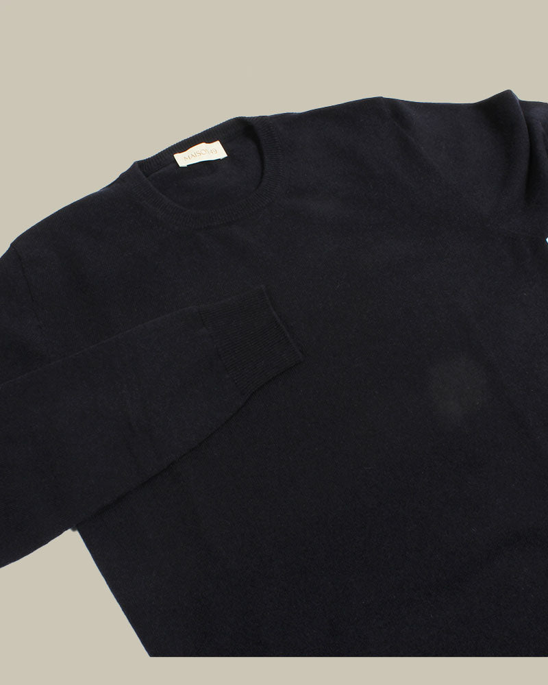 Midnight Blue Cashmere Crew Neck