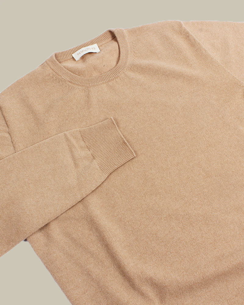 Camel Cashmere Crew Neck