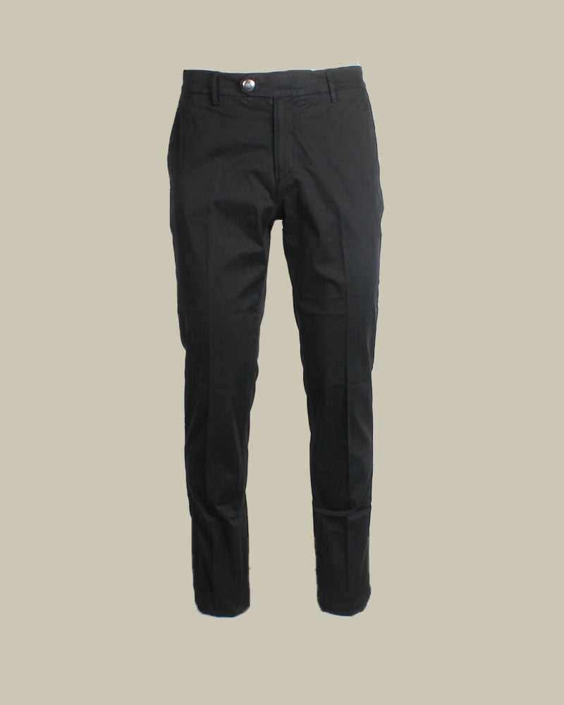 Black SINGAPORE Stretch Cotton Chino
