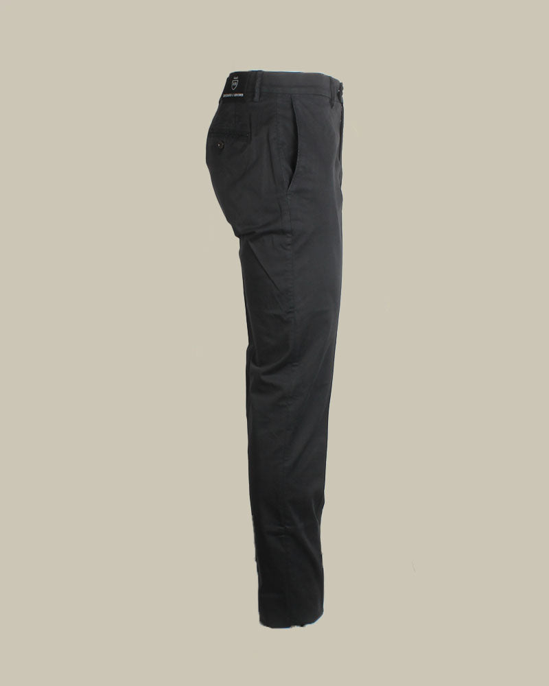 Black SINGAPORE Stretch Cotton Chino