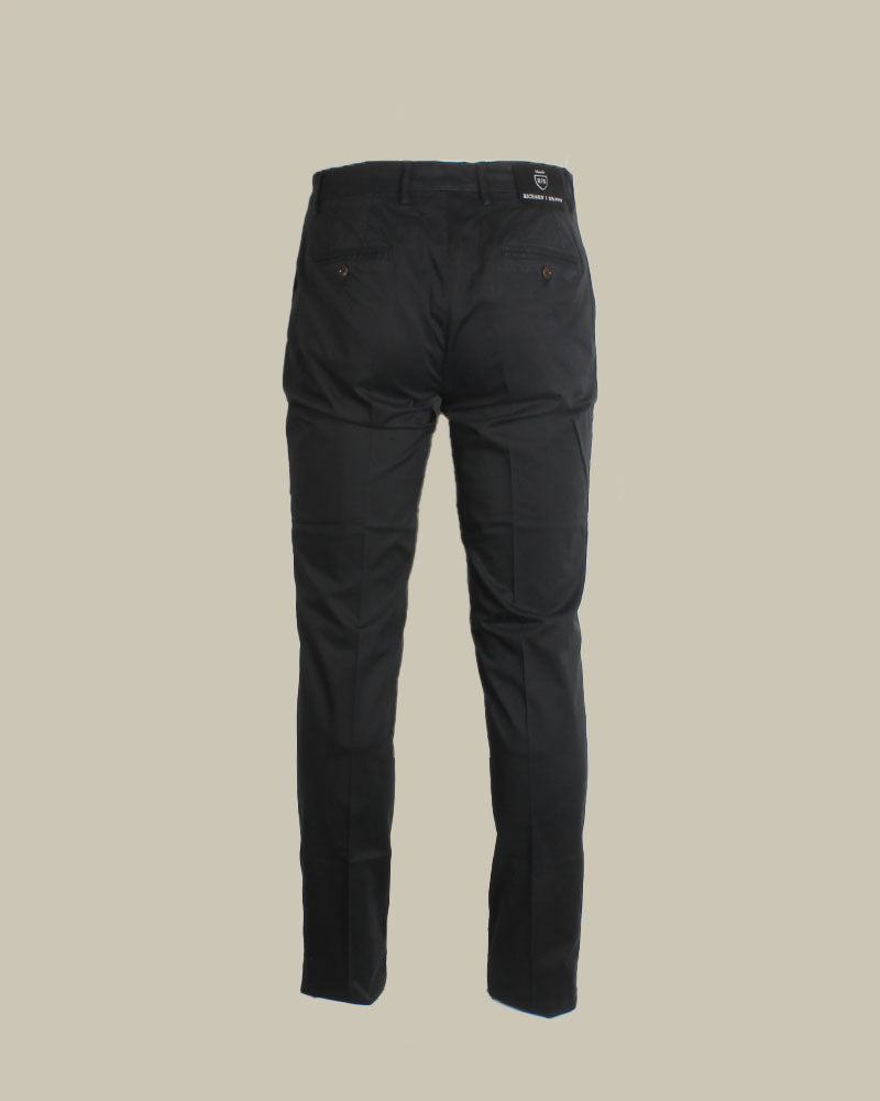 Black SINGAPORE Stretch Cotton Chino