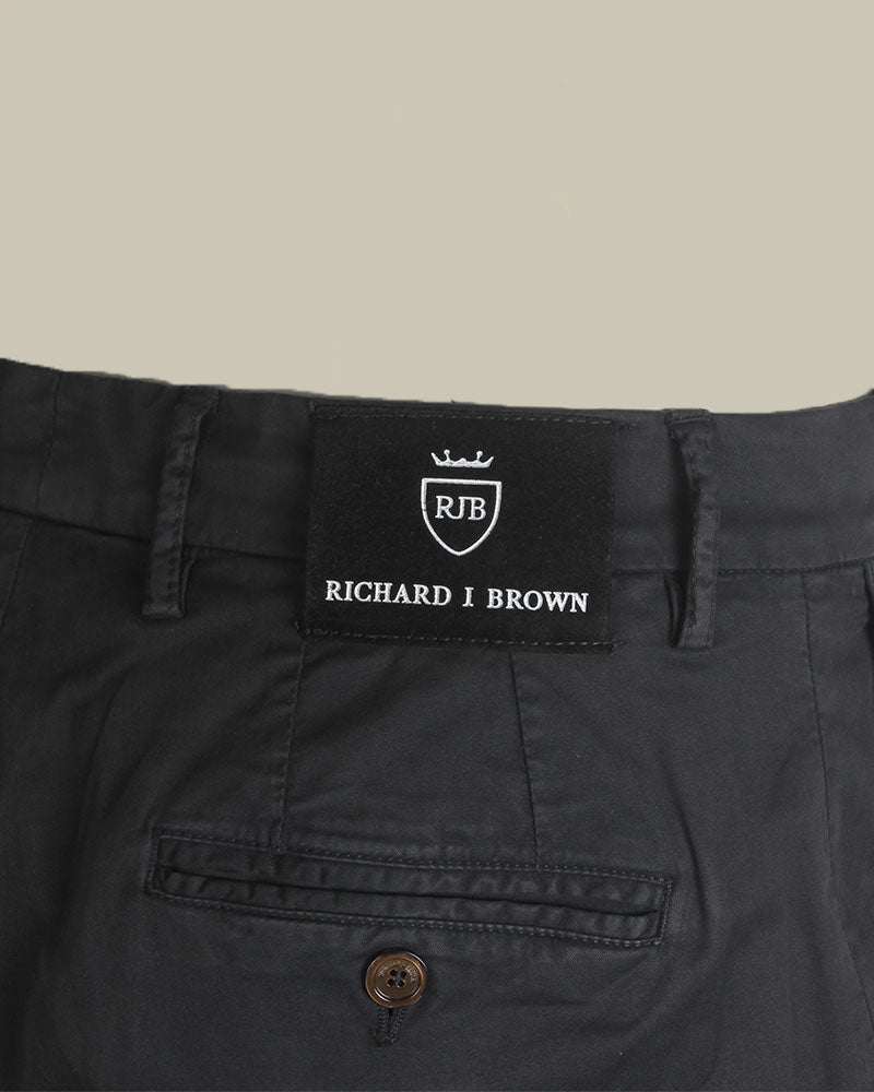 Black SINGAPORE Stretch Cotton Chino