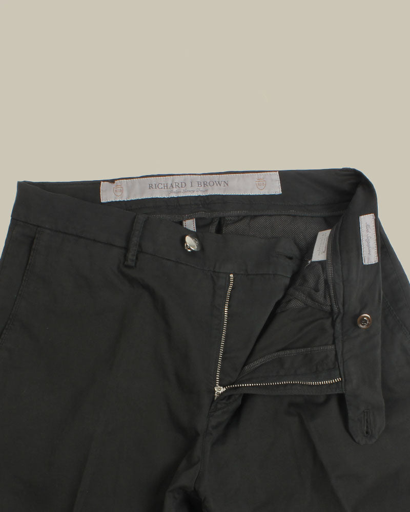 Black SINGAPORE Stretch Cotton Chino