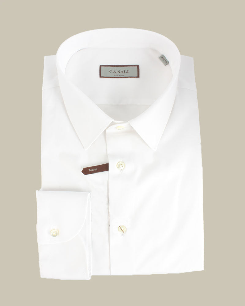 White Stretch Cotton Shirt