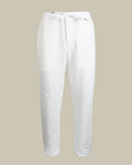 White Linen Drawstring Trousers