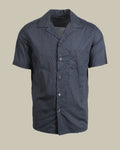 Navy Optical Pattern Resort Shirt