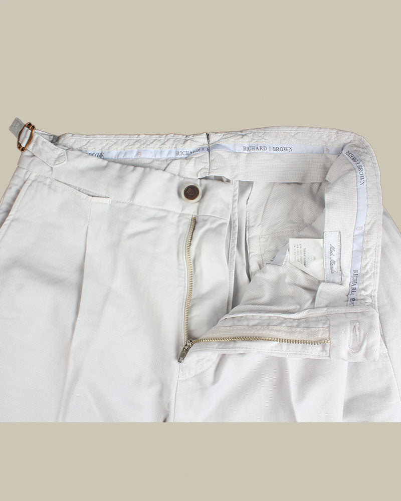 MANILA Light Beige Cotton & Linen Blend Chino