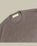 Brown Wool, Cashmere & Silk Crew Neck