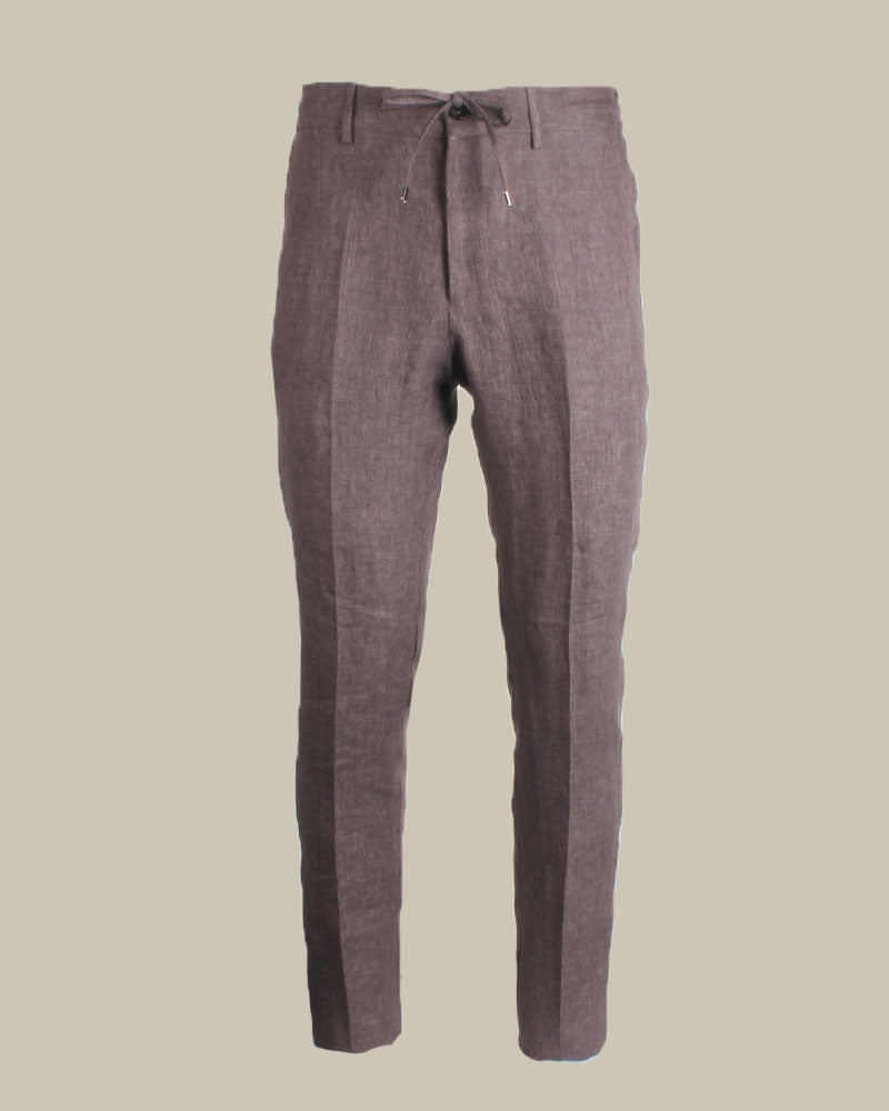 Rose Drawstring Linen Trousers