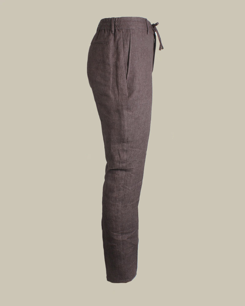 Rose Drawstring Linen Trousers