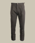 MANILA Brown Cotton & Linen Blend Chino