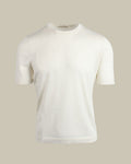 Ecru Wool, Cashmere & Silk Knitted T Shirt