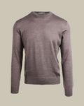 Brown Wool, Cashmere & Silk Crew Neck