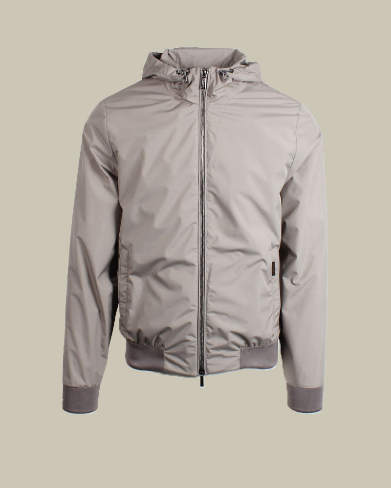 DENON Grey/Taupe Hooded Blouson