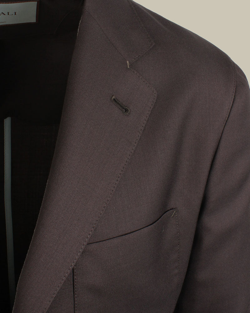 Impeccable Wool Unconstructed Shirt Jacket Chocolate