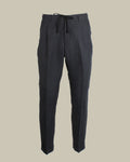 Black Drawstring Linen Trouser