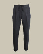 Black Drawstring Linen Trouser