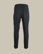 Black Drawstring Linen Trouser