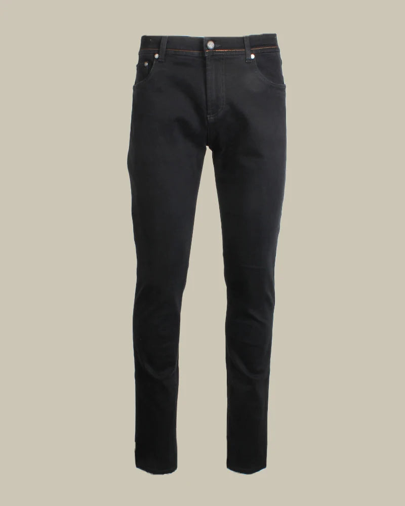 TOKYO Black Slim Fit 5 Pocket Travel Jean