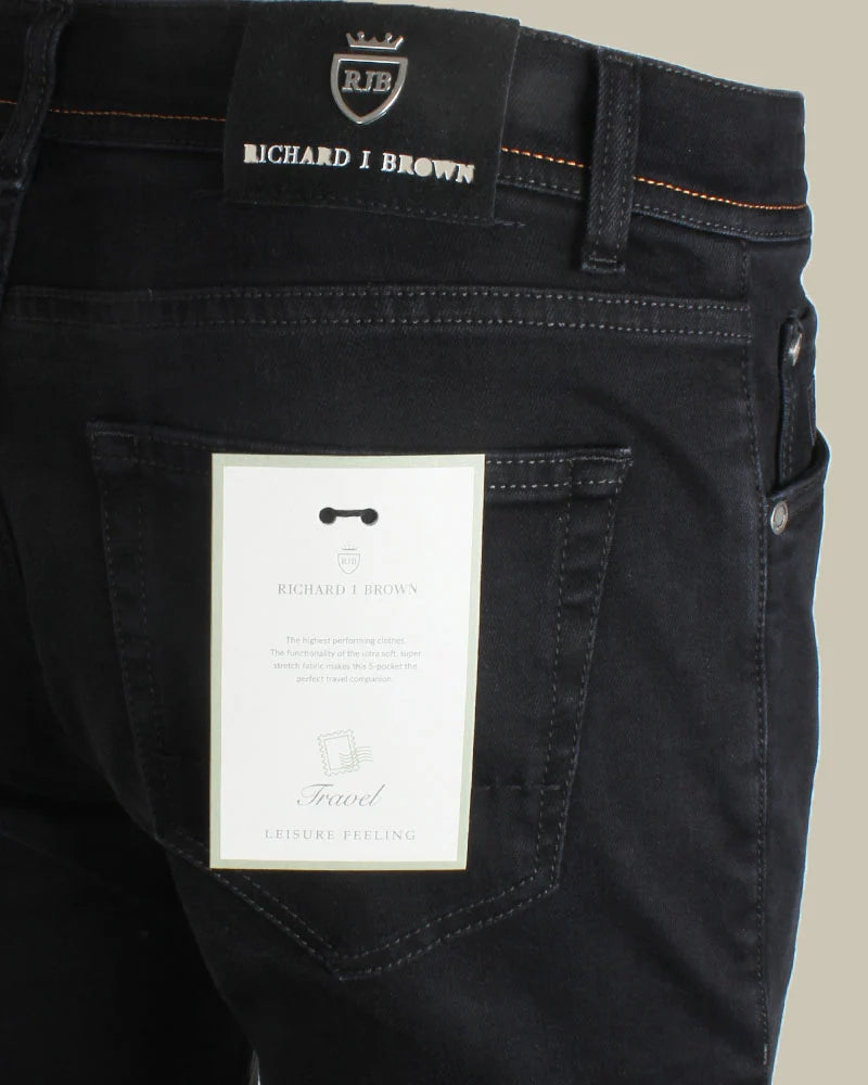 TOKYO Black Slim Fit 5 Pocket Travel Jean