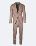 Beige Lightweight Stretch Flannel Unlined Suit