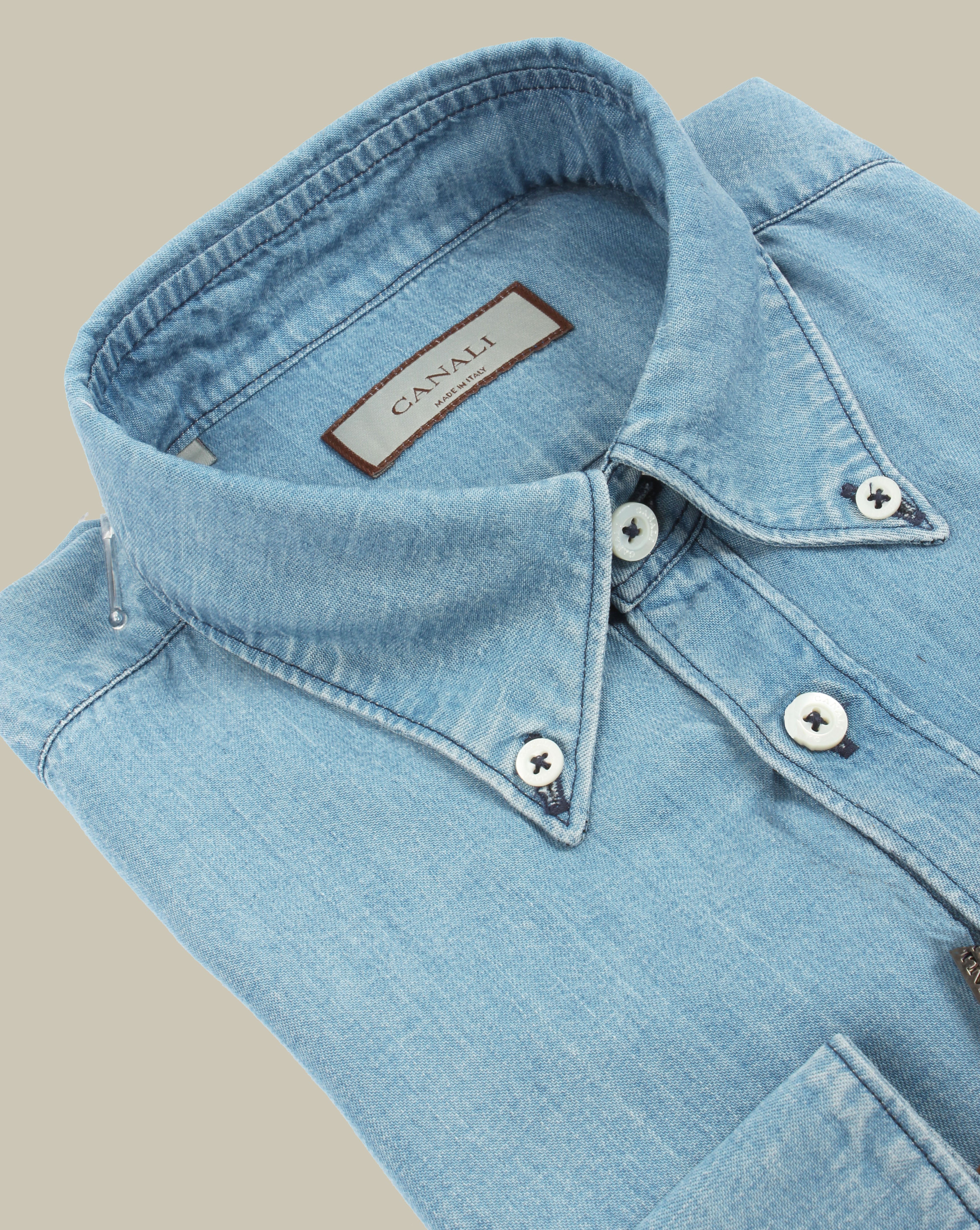 Blue Denim Button Down Shirt