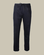 Navy Lightweight Stretch Flannel Drawstring Trouser
