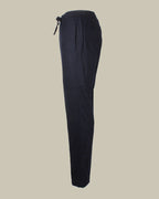 Navy Lightweight Stretch Flannel Drawstring Trouser