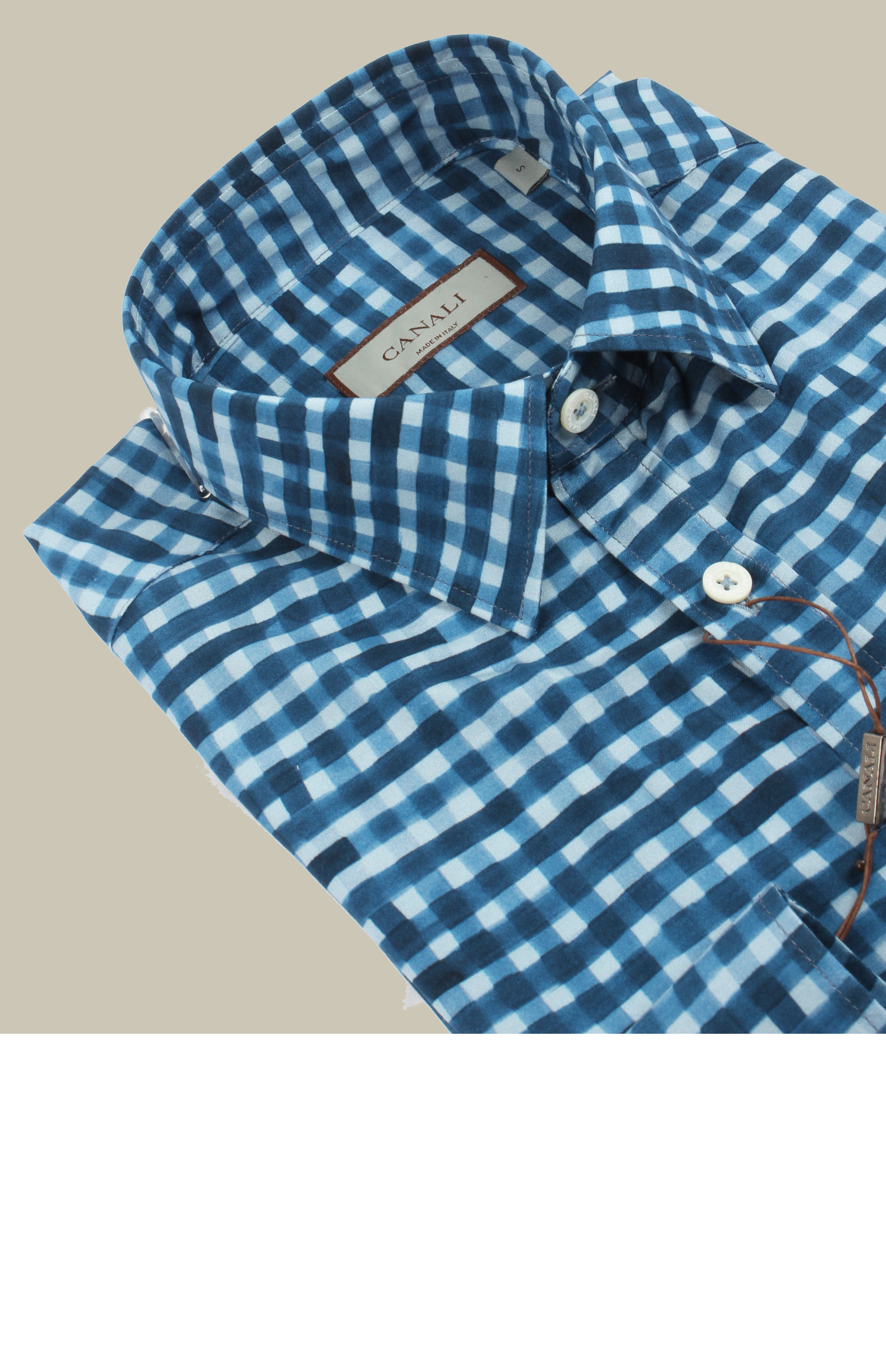 Blue Checked Regular Fit Shirt