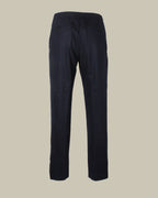 Navy Lightweight Stretch Flannel Drawstring Trouser