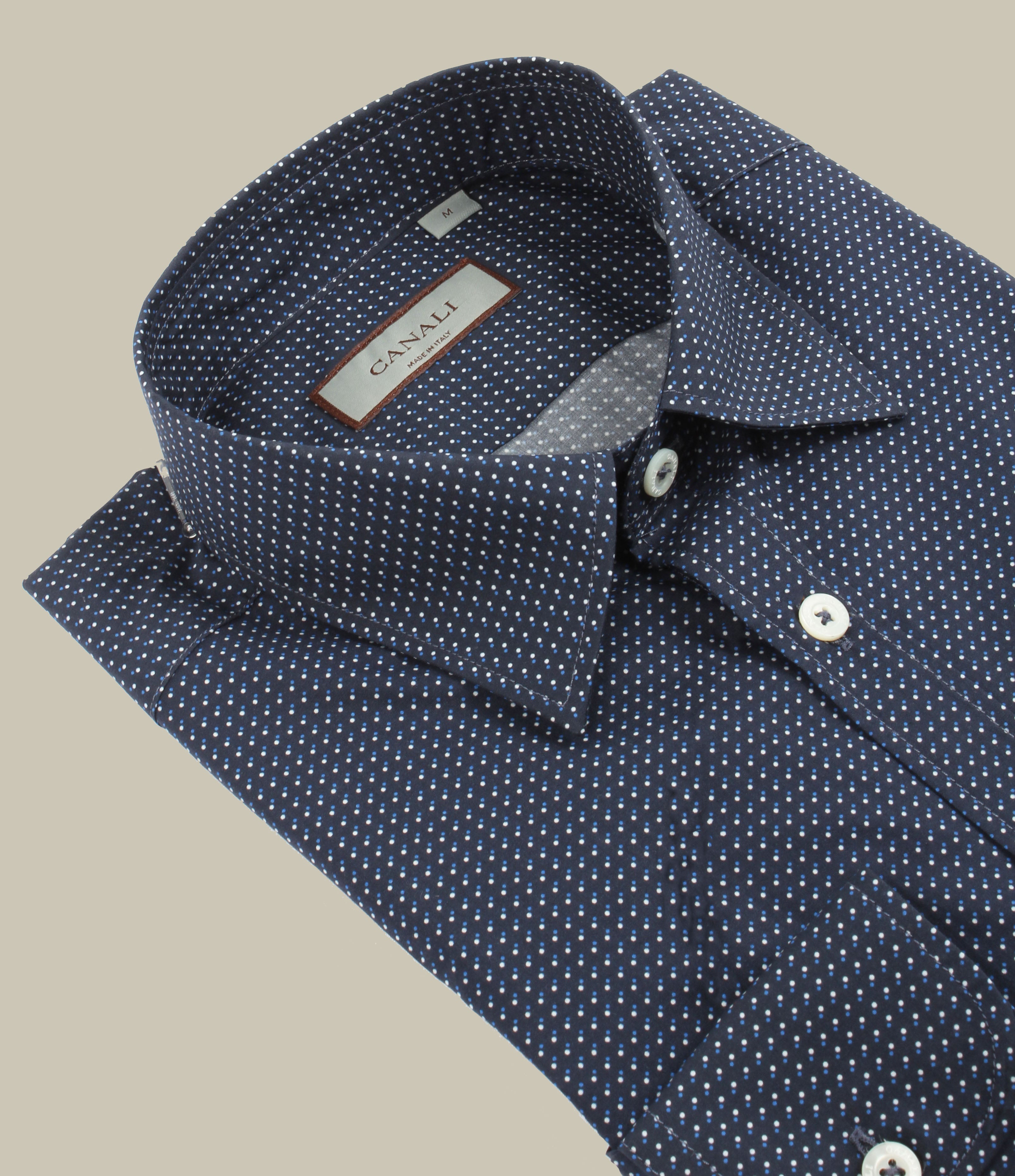 Navy Micro Dot Shirt