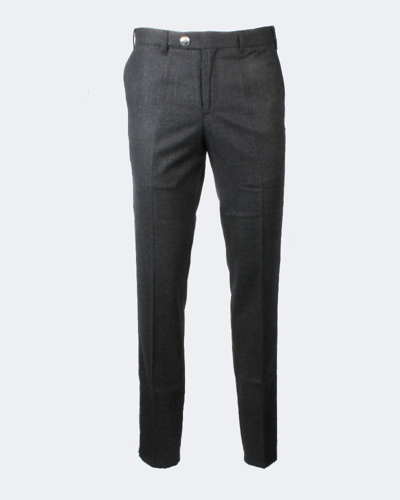 SINGAPORE Charcoal Grey Wool Flannel Chino