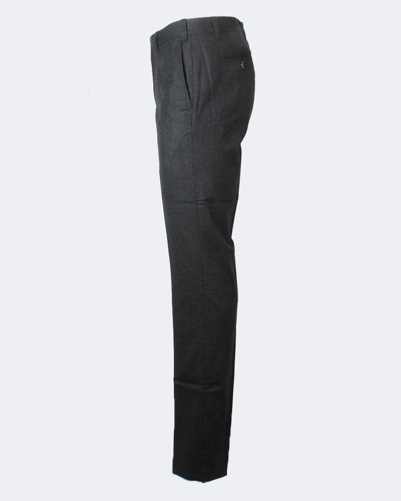 SINGAPORE Charcoal Grey Wool Flannel Chino