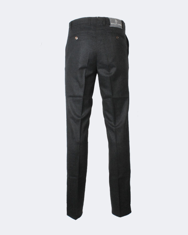 SINGAPORE Charcoal Grey Wool Flannel Chino