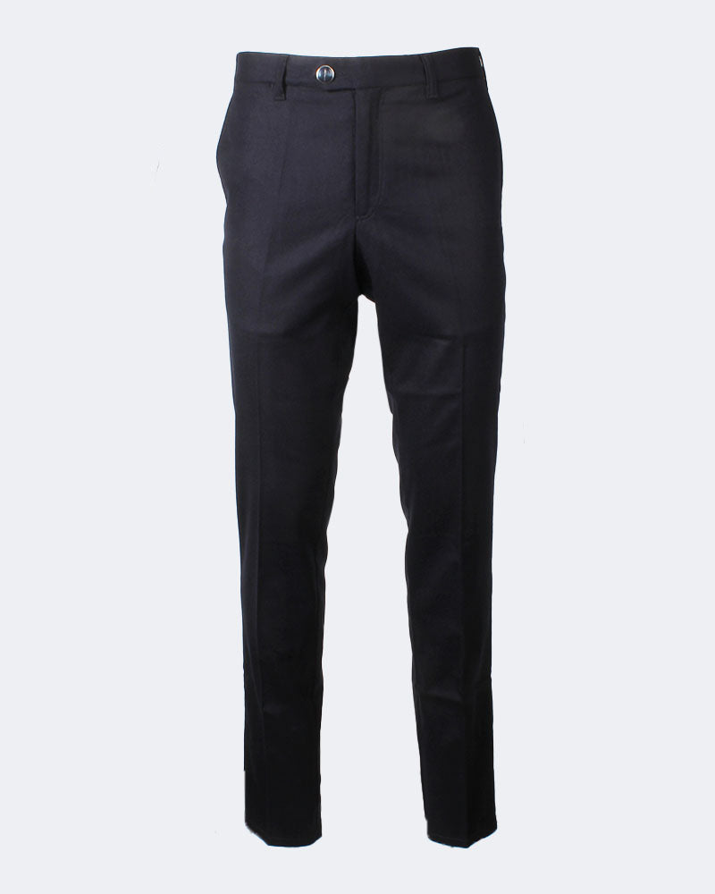 SINGAPORE Navy Wool Flannel Chino