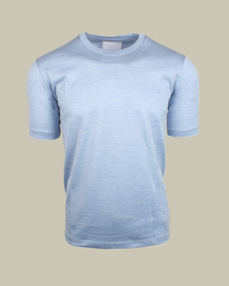Marl Short Sleeve Silk Cotton T-Shirt
