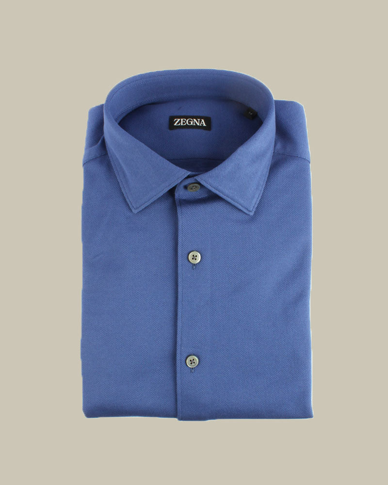 Blue Pure Cotton Jersey Shirt