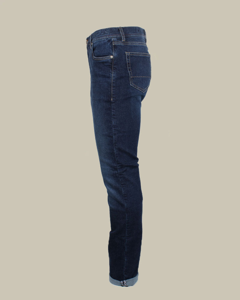 MILANO Icon Mid Wash Jean With Brown Badge