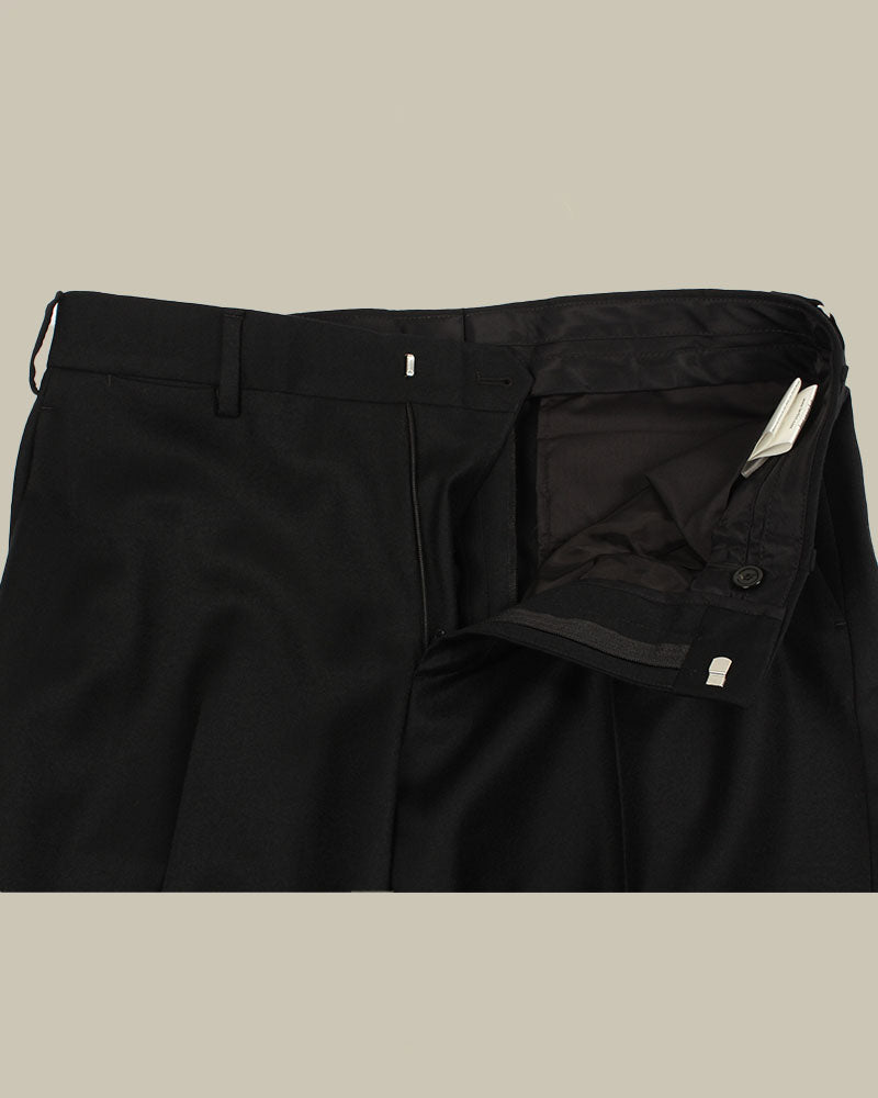 Black Cashmere Side Fasten Trousers