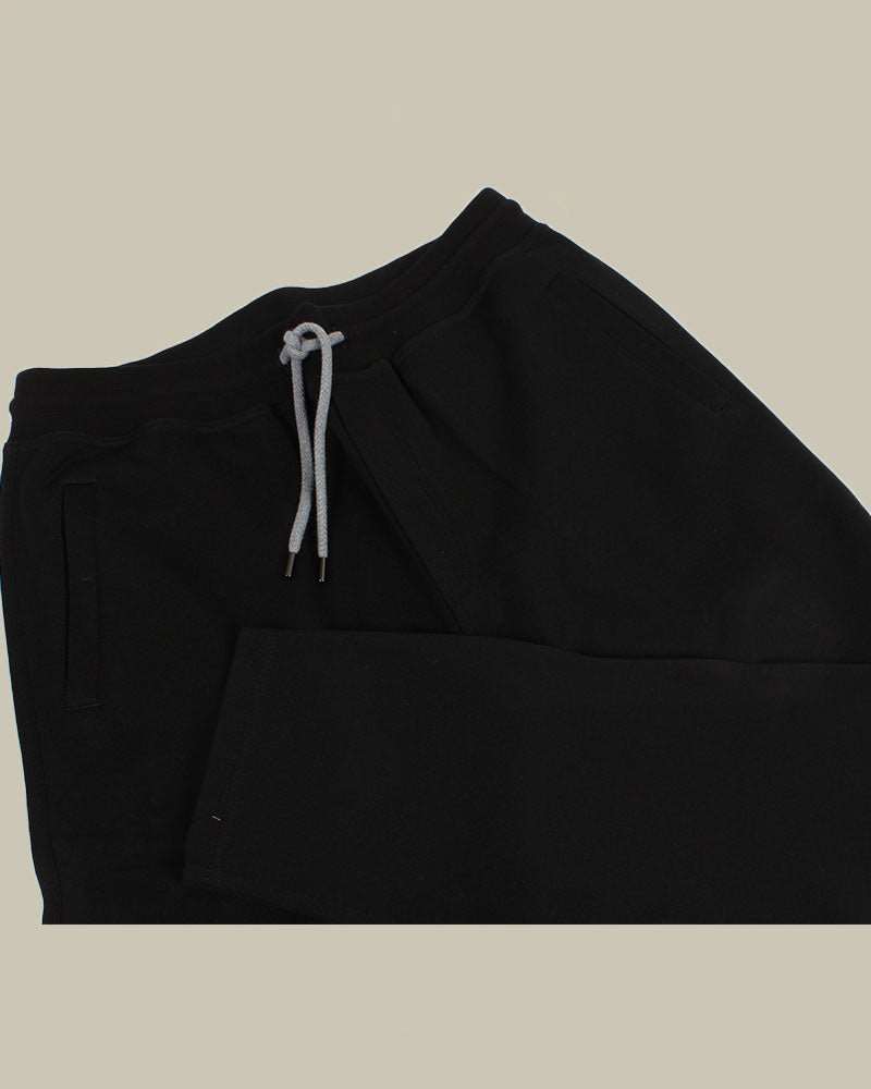 Black Cotton Cashmere Tracksuit