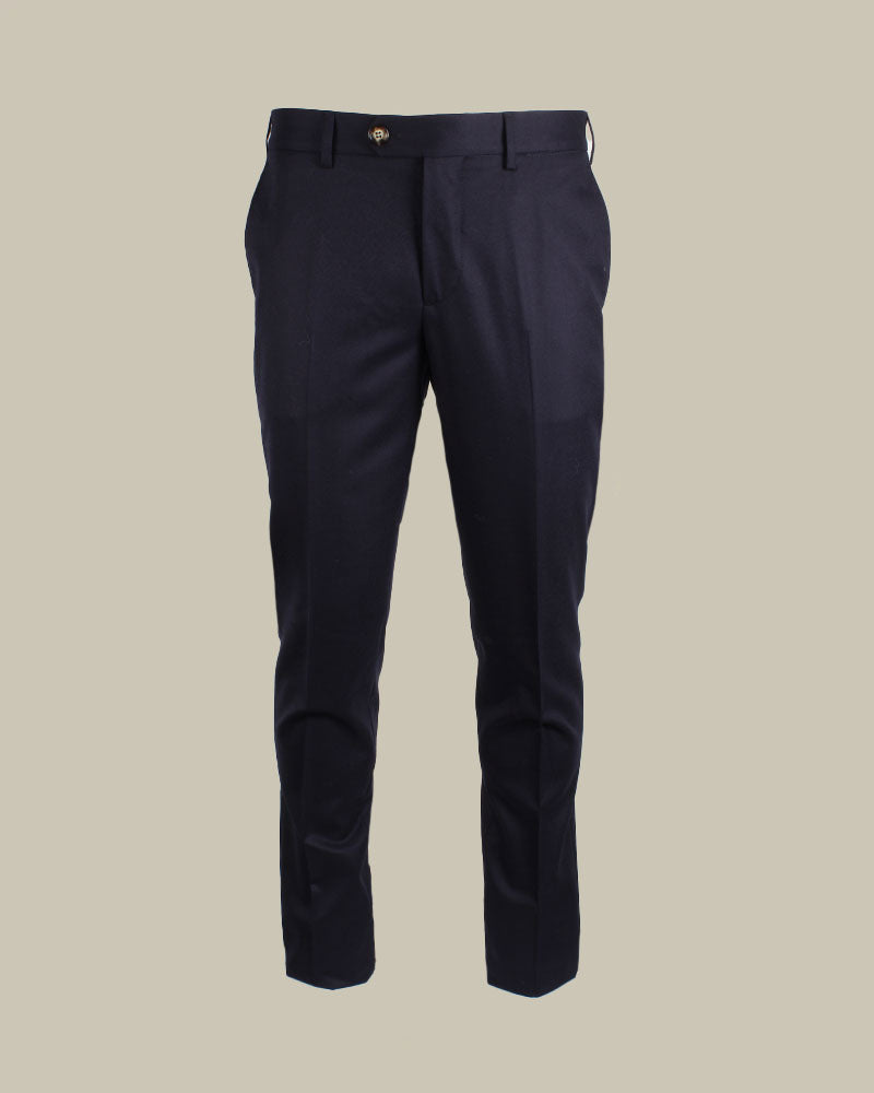 Navy Virgin Wool Trouser