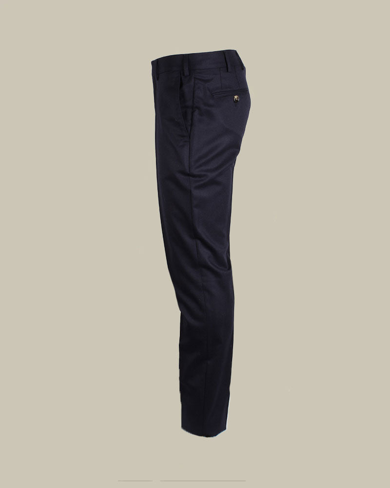 Navy Virgin Wool Trouser